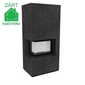 Floki Box baloldali üveges "Grafit" kőburkolattal